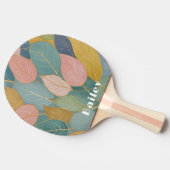 Whimsical gebladerte: pastelbladeren tafeltennisbatje (Zijkant)