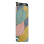 Whimsical gebladerte: pastelbladeren thermosbeker (Geroteerd rechts)