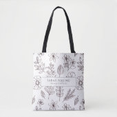 Whimsical Geboorte Doula Vroedvrouw Hand getrokken Tote Bag (Voorkant)