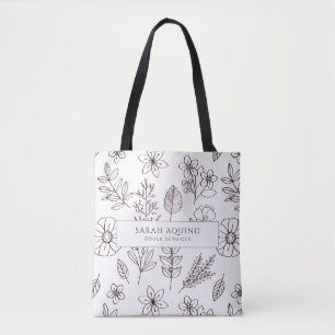 Whimsical Geboorte Doula Vroedvrouw Hand getrokken Tote Bag