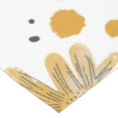 Whimsical Geel en Wit Bloempatroon Tafelkleed (Gekanteld)