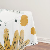 Whimsical Geel en Wit Bloempatroon Tafelkleed (Voorbeeld)