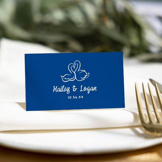 Whimsical Geïllustreerd Blauw Hand-getrokken Fun W Plaatskaartje