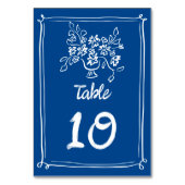 Whimsical Geïllustreerd Hand-getrokken Bloemen bru Kaart (Achterkant)