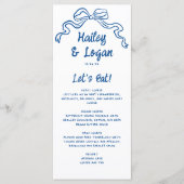 Whimsical geïllustreerde boog moderne leuke bruilo menu (Voorkant)