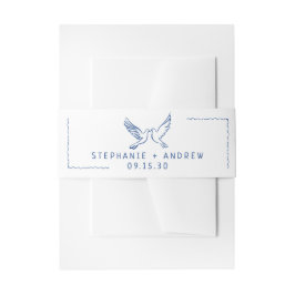 Whimsical geïllustreerde bruiloft uitnodigingen wikkel