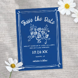 Whimsical Geïllustreerde Cupido Modern Leuke bruil Save The Date
