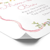 Whimsical Gekke gans roze boog Momosa Bar Poster (Hoek)