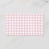 Whimsical Gekke Goose Pink Gingham Baby shower Plaatskaartje (Achterkant)