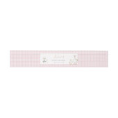 Whimsical Gekke Goose Pink Gingham Baby shower Uitnodigingen Wikkel (Vlak)