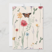 Whimsical Gele Madeliefje Wilde Bloem Verloving Fe Kaart (Achterkant)