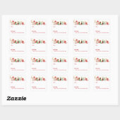Whimsical GELEVE Cute Santa Typografie TOT Vierkante Sticker (Vel)