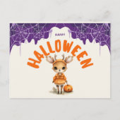 Whimsical Gelukkig Halloween Herten Feestdagenkaart (Voorkant)
