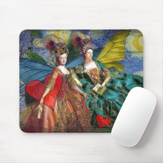 Whimsical Gemini Astrology Artwork Painting Muismat (Met muis)