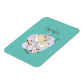 Whimsical Gemini Twin Girls Magneet (Linkerzijde)