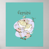 Whimsical Gemini Twin Girls Poster (Voorkant)