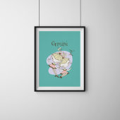 Whimsical Gemini Twin Girls Poster
