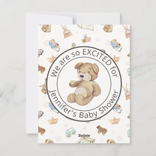 Whimsical Gender Neutraal Boho Decor Baby shower Kaart (Achterkant)