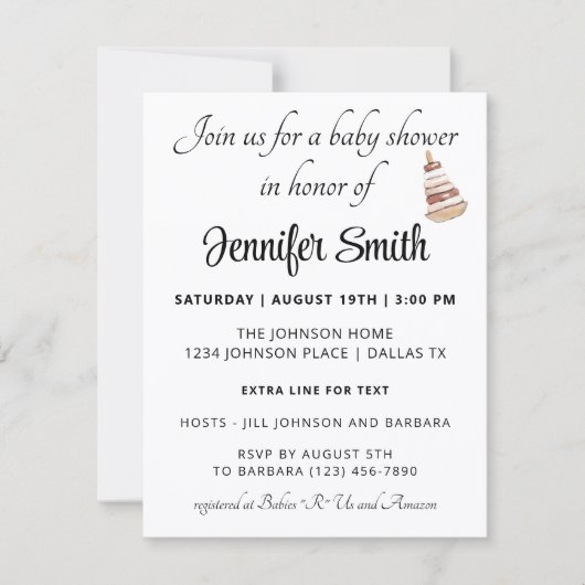 Whimsical Gender Neutraal Boho Decor Baby shower Kaart (Voorkant)