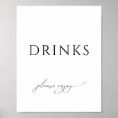 Whimsical Gender Neutral Baby shower Drinken Teken Poster (Voorkant)