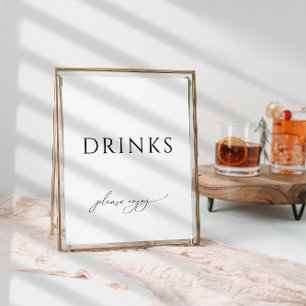 Whimsical Gender Neutral Baby shower Drinken Teken Poster