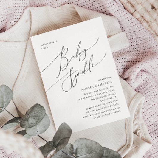 Whimsical Gender Neutral Baby Sprinkle Uitnodiging