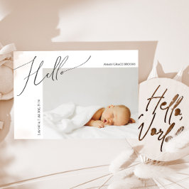 Whimsical Gender Neutral Dank u Baby Aankondiging