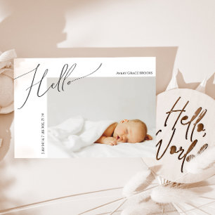 Whimsical Gender Neutral Dank u Baby Aankondiging