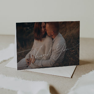 Whimsical Gender Neutral Gevouwen Foto Baby shower Bedankkaart