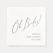 Whimsical Gender Neutral Oh Baby shower servetten (Voorkant)