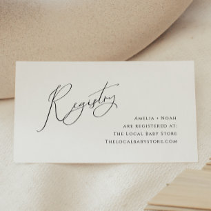 Whimsical Genderneutraal Baby Register Informatiekaartje