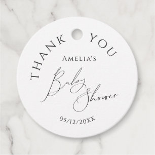 Whimsical Genderneutraal Baby shower Dank u Bedankjes Labels