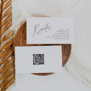 Whimsical Genderneutraal QR-code Baby Register Informatiekaartje