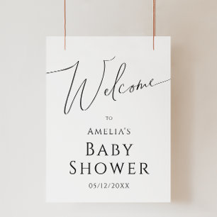 Whimsical Genderneutraal Welkomstbord Baby shower Poster