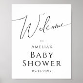 Whimsical Genderneutraal Welkomstbord Baby shower Poster (Voorkant)