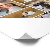 Whimsical Gepersonaliseerd Hart Liefde Fotocollage Poster (Hoek)