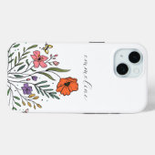 Whimsical gepersonaliseerde bloemen wilde bloem Case-Mate iPhone case (Achterkant (horizontaal))