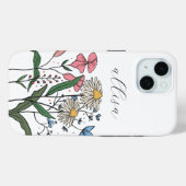 Whimsical gepersonaliseerde bloemen wilde bloem Case-Mate iPhone case (Achterkant (horizontaal))
