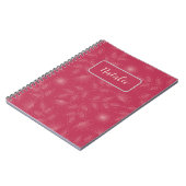 Whimsical gepersonaliseerde floral in blue red notitieboek (Linkerzijde)