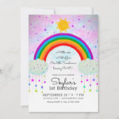 Whimsical geschilderd regenboog & sterren 1e 1 ver kaart (Voorkant)