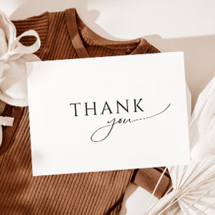 Whimsical Geslacht Neutraal Platte Baby Douche Bedankkaart