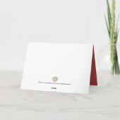 Whimsical gesneden papier kerstkaart met kerstman kaart (Achterkant)