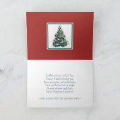 Whimsical gesneden papier kerstkaart met kerstman kaart (Binnen)