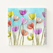 Whimsical Gestileerde Waterverf en Inktulpen Dagbo Notitieboek (Achterkant)