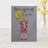 Whimsical Get Well / Wenskaart Kaart (Gele Bloem)