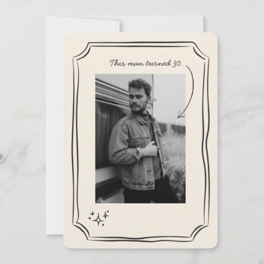 Whimsical getekend Funky Cheers Beers 30 jarig bes Kaart (Achterkant)