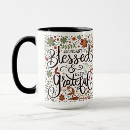 Whimsical  Gezegend Dankbare Inspiratie Mok
