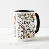 Whimsical  Gezegend Dankbare Inspiratie Mok (Voorkant rechts)