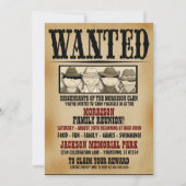 Whimsical Gezocht Poster Familie Reünie Uitnodigin Kaart (Voorkant)