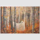 Whimsical Ghost Autumn Bossen Herfst Decoupage Tissuepapier (Voorkant)
